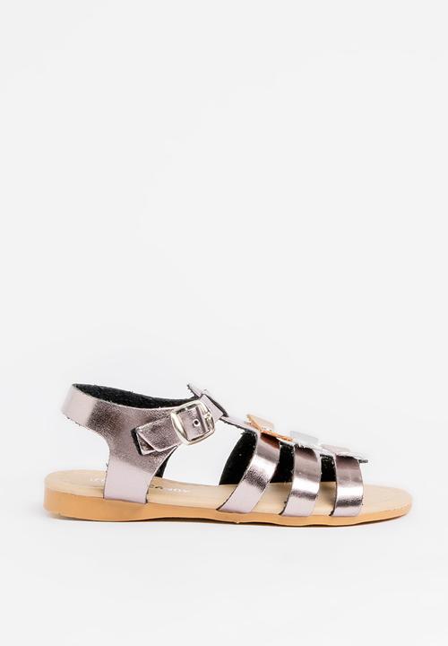 Pop Candy - Bow   Detail Sandal Dark Grey