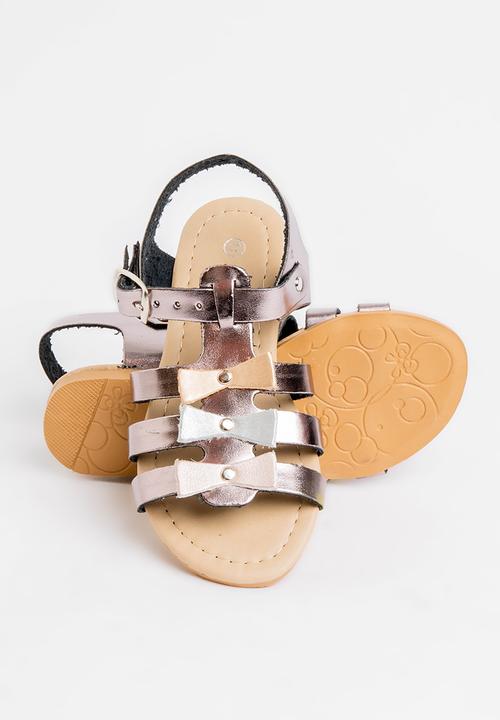 Pop Candy - Bow   Detail Sandal Dark Grey