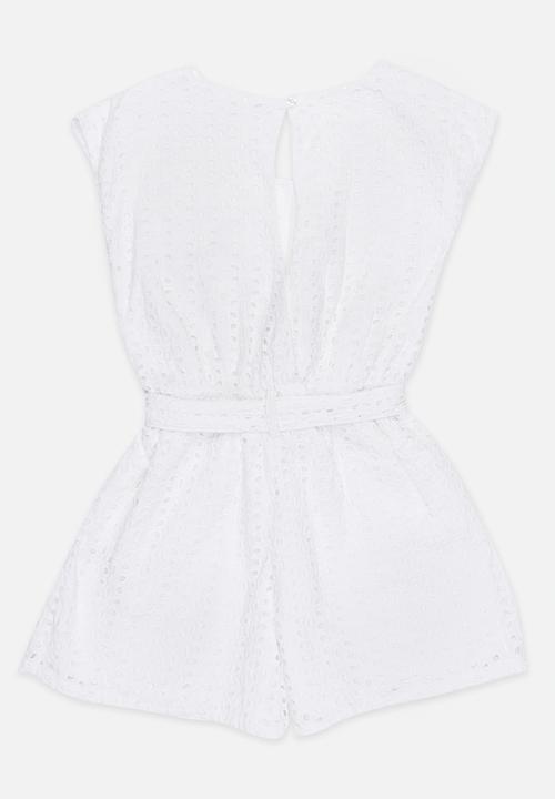 MINOTI - Glasto Brioderie Anglais Playsuit Off White