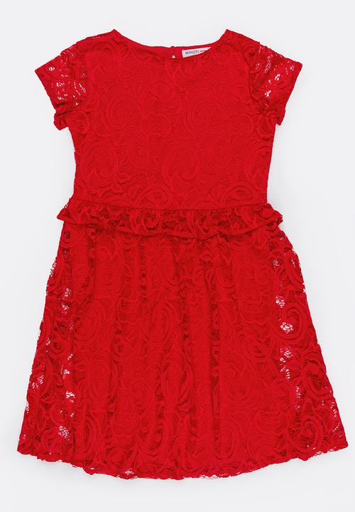 MINOTI - Rebel Lace Dress Red
