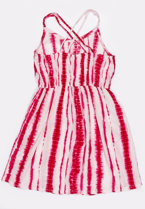 MINOTI - Glasto Tie Dye Criss-Cross Dress Multi-colour