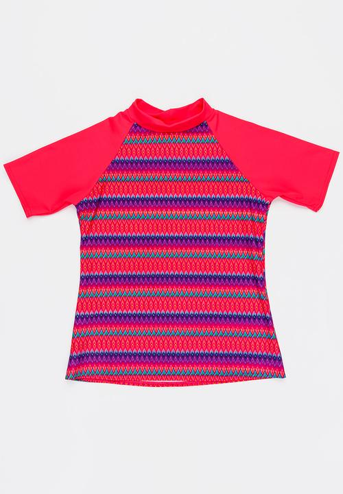 Sun Things - Neon Zig Zag Rashvest Dark Pink