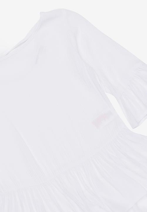 MINOTI - Rebel Woven Frill detail Top Off White