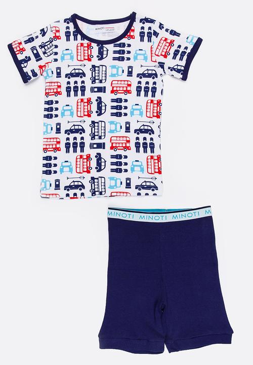 MINOTI - London Printed 2 Piece PJ Set Multi-colour