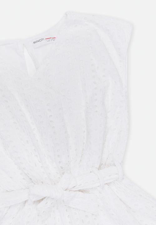 MINOTI - Glasto Brioderie Anglais Playsuit Off White