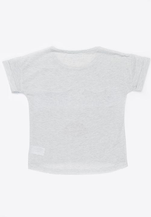 MINOTI - Rebel Lurex Printed Top Grey