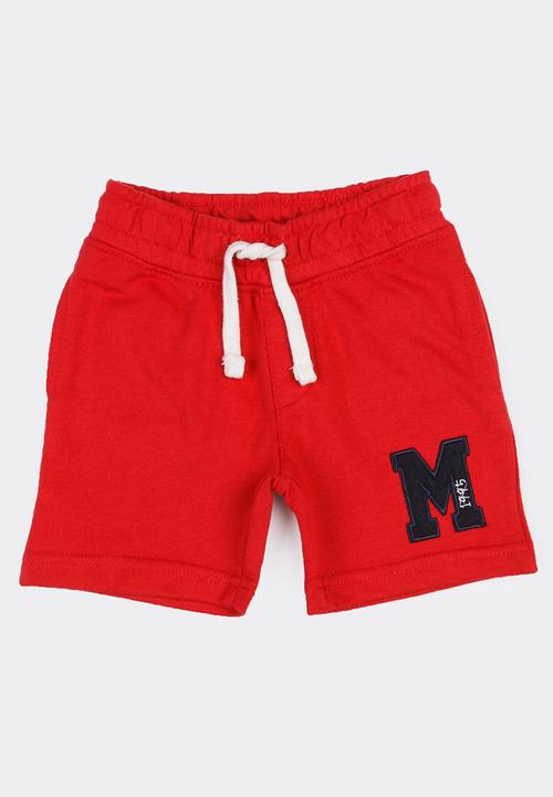 MINOTI - 1995 basic fleece shorts - red