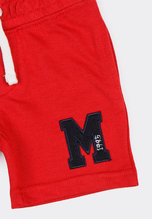 MINOTI - 1995 basic fleece shorts - red