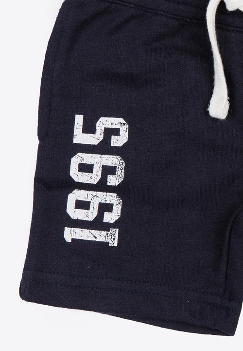 MINOTI - Basic Fleece Shorts Navy