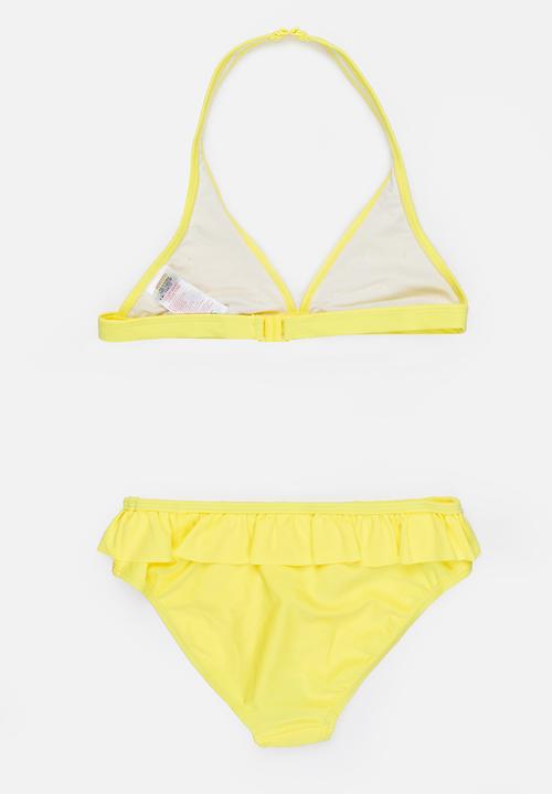 MINOTI - Bikini 2 Piece Halterneck Butterfly Applique Set Yellow