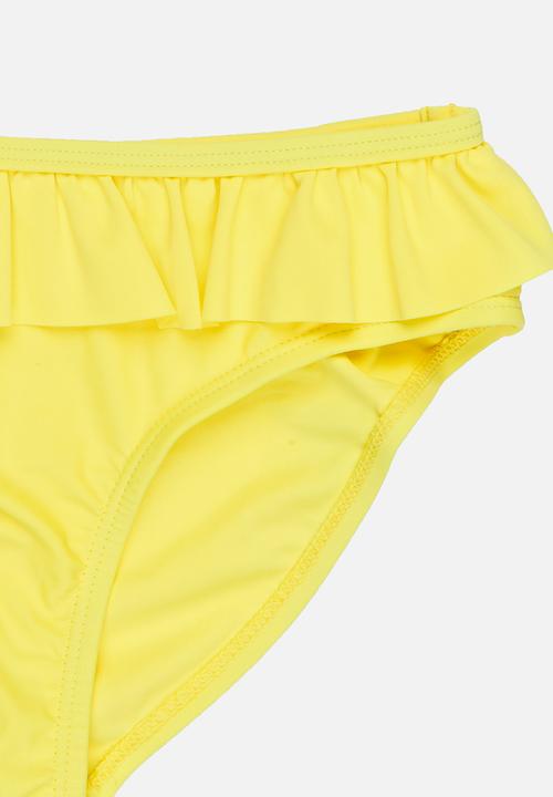 MINOTI - Bikini 2 Piece Halterneck Butterfly Applique Set Yellow