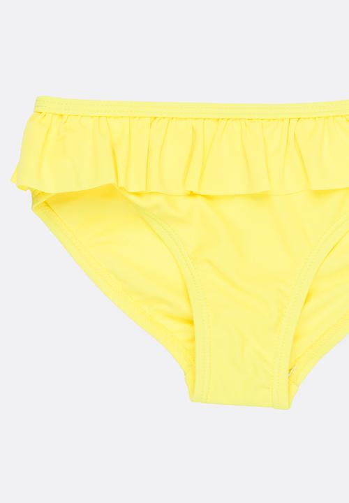 MINOTI - Bikini 2 Piece Halterneck Butterfly Applique Set Yellow