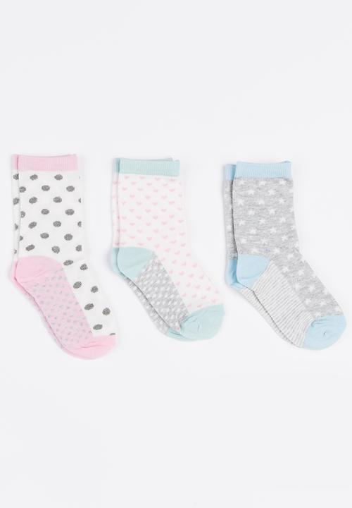 MINOTI - 3 Pack Ankle Socks Multi-colour