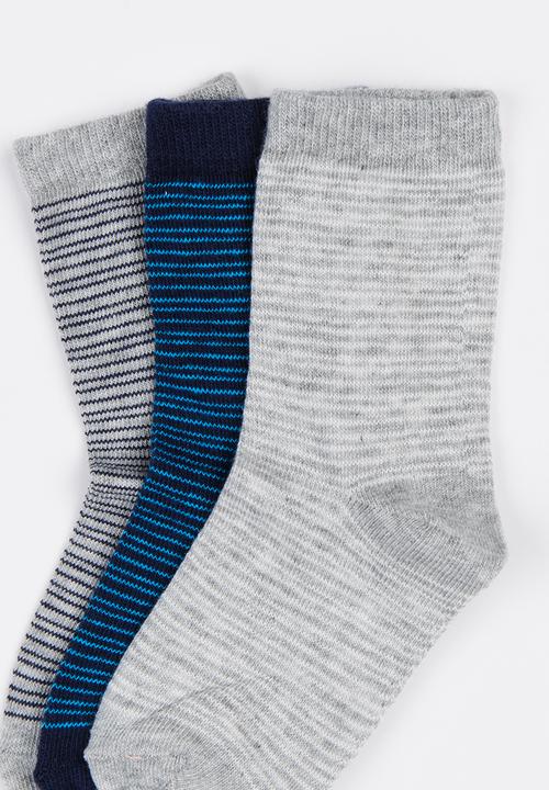 MINOTI - 3 Pack Stripe Ankle Socks Multi-colour