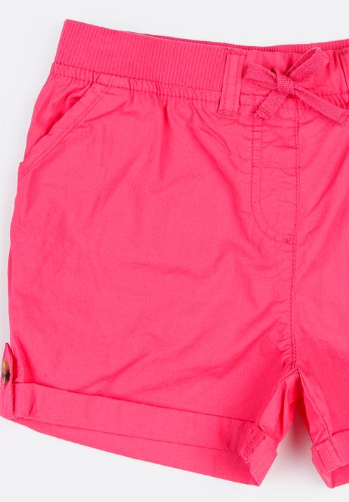 MINOTI - Basic Woven Shorts Dark Pink