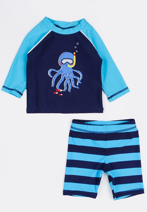 MINOTI - Infants boys octopus rash set - navy