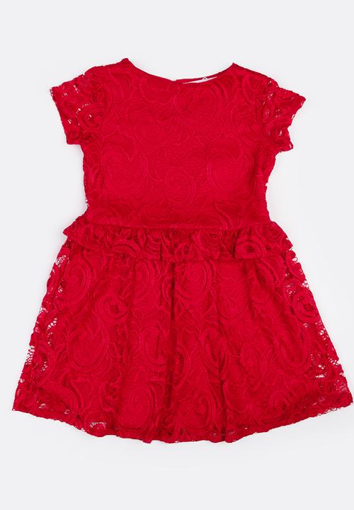 MINOTI - Rebel Lace Dress Red