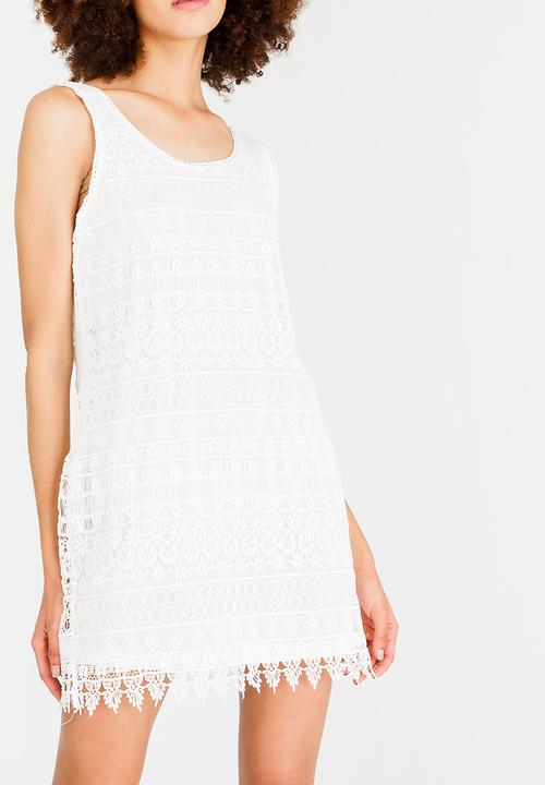 c(inch) - Crochet Detail Dress White