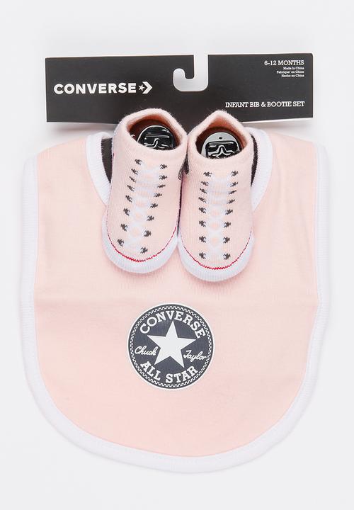 Converse - Converse Chuck bib & bootie set - pink