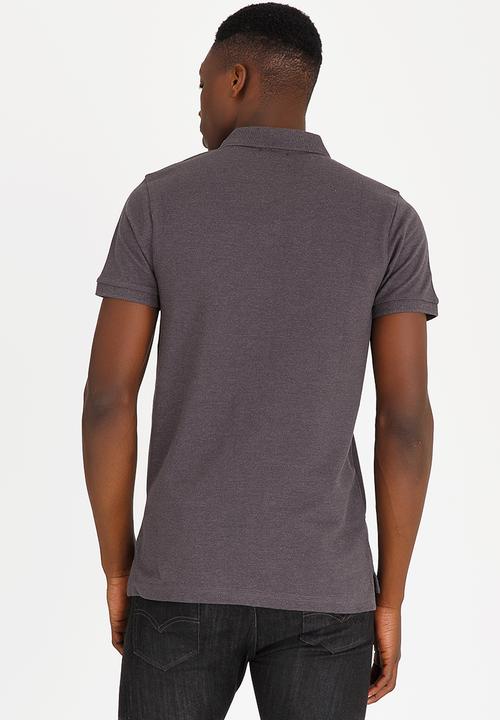 STYLE REPUBLIC - Crown Piquet Golfer Dark Grey
