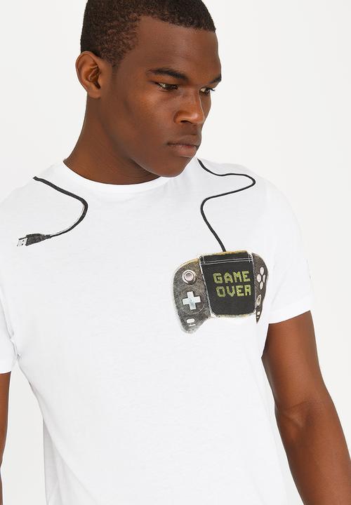 Brave Soul - Console Crew Neck Tee White