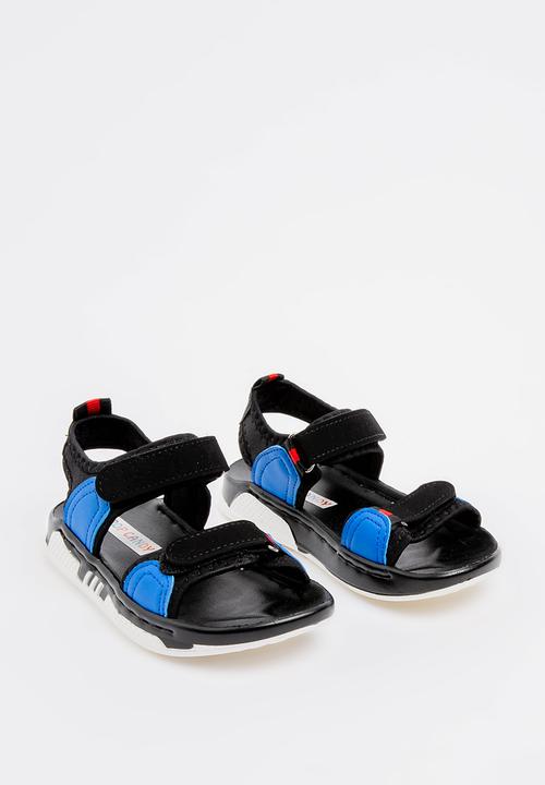 Pop Candy - Sandal with Velcro Strap Black