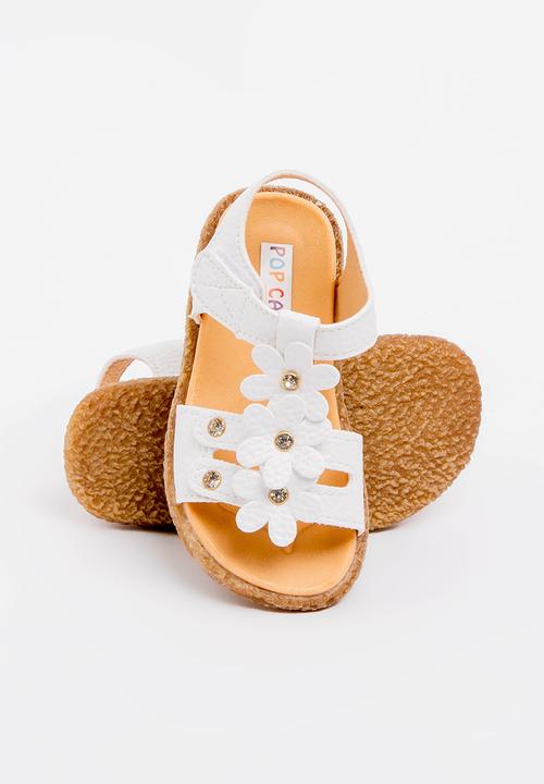 Pop Candy - Flower Detailed Sandal White