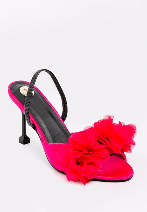 Footwork - Flower slingback heel - pink 