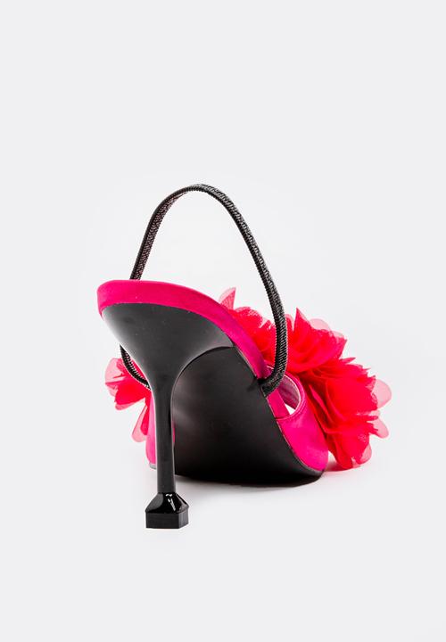 Footwork - Flower slingback heel - pink 