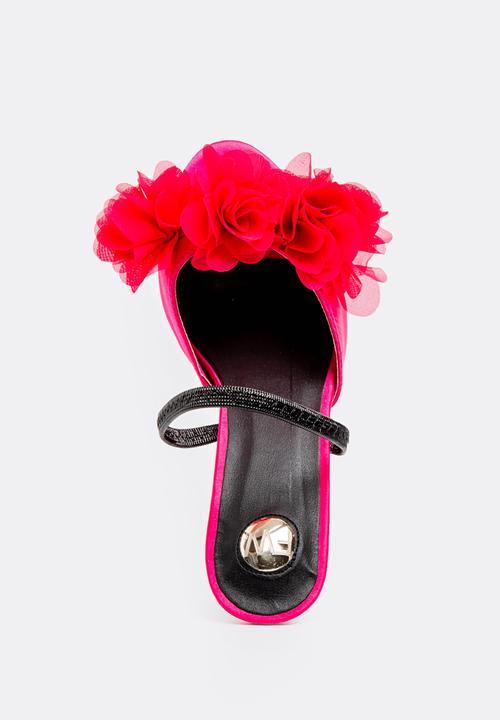 Footwork - Flower slingback heel - pink 