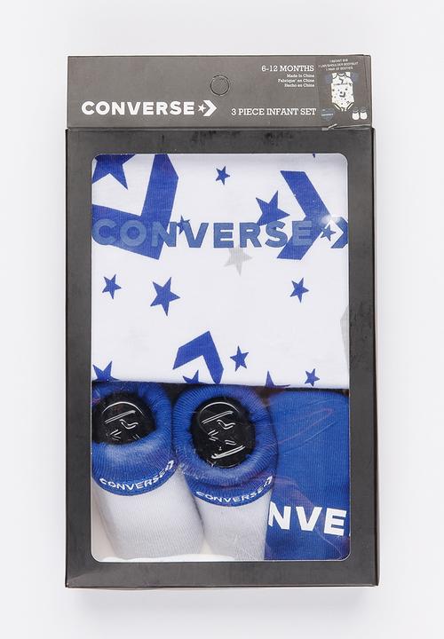 Converse - Converse all over star chevron Bib Set - Blue