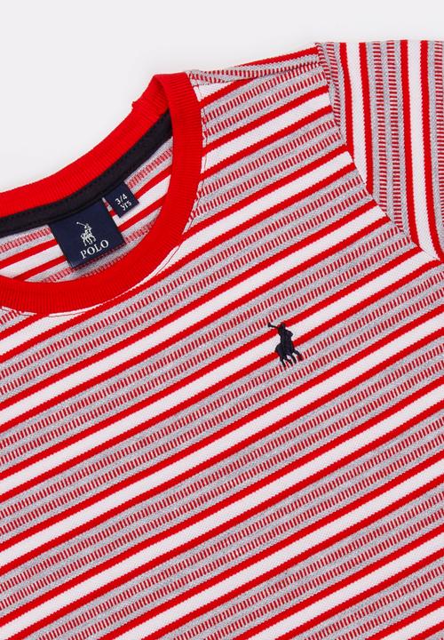 POLO - Daniel striped tee - red