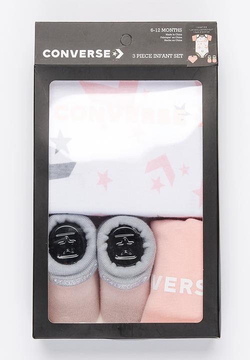 Converse - Converse all over star chevron bib set - pink