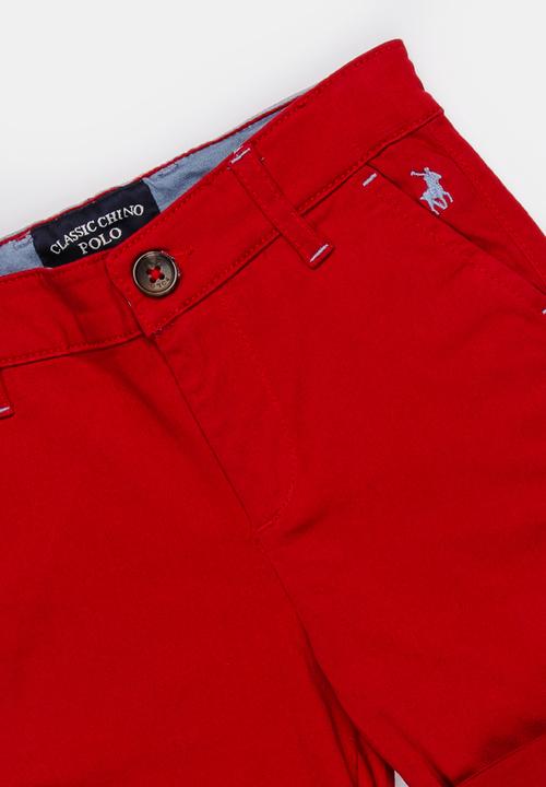 POLO - Kids Andrew chino shorts - red