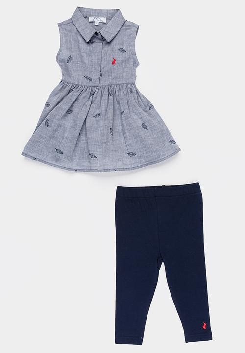POLO - Natalie dress & legging set - navy