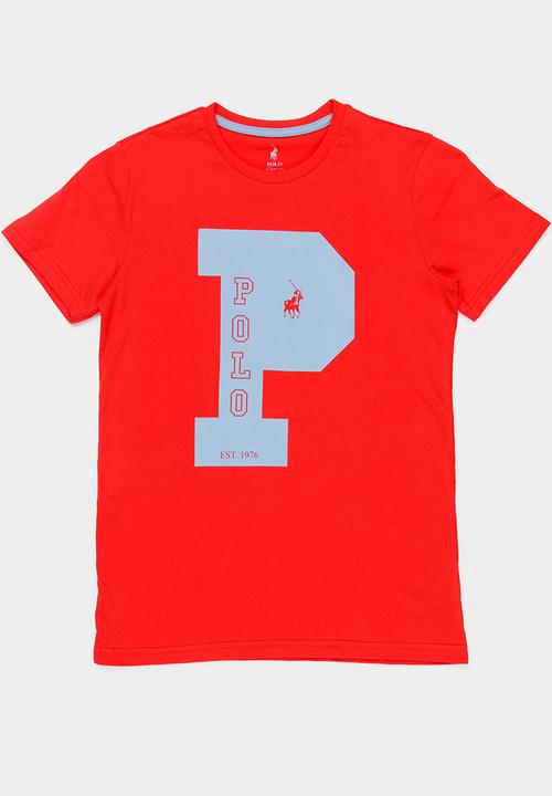 POLO - Bryan printed tee - coral
