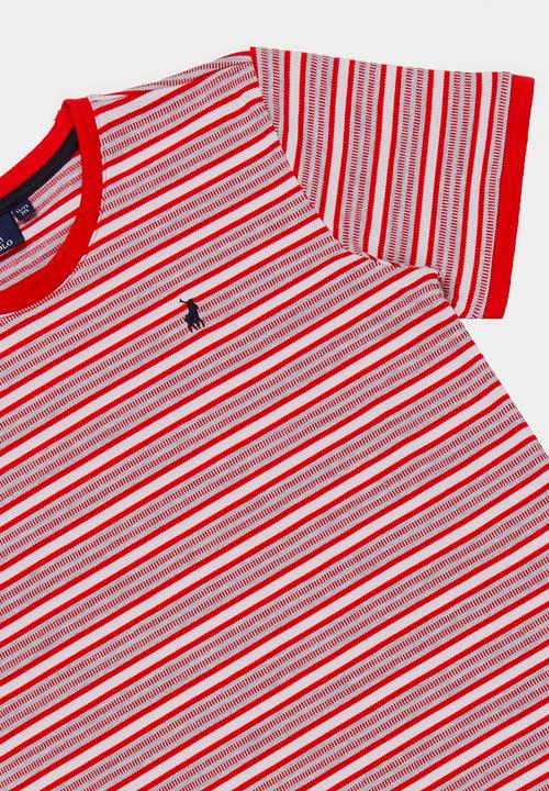 POLO - Daniel striped tee - red