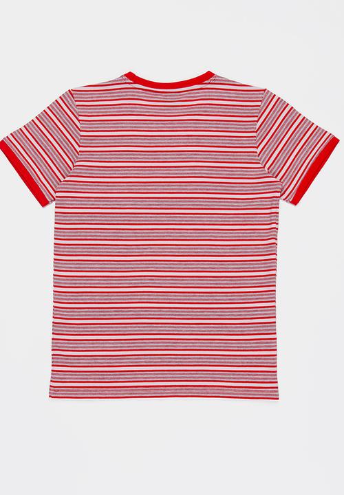 POLO - Daniel striped tee - red