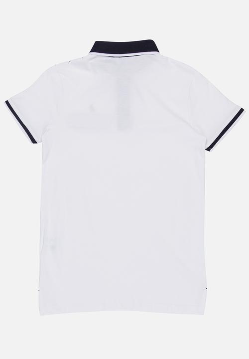 POLO - Robert cut & sew golfer - white
