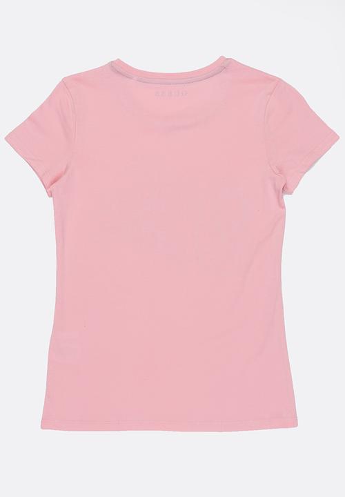 GUESS - Stencil Flower Tee Pale Pink
