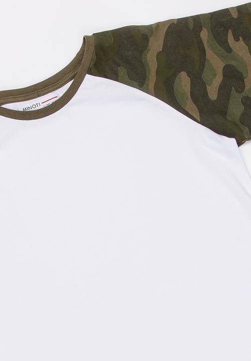 MINOTI - Army Raglan Print Camo Tee Off White