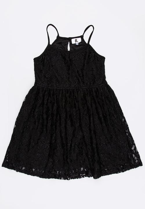 Rebel Republic - Strappy lace dress - black