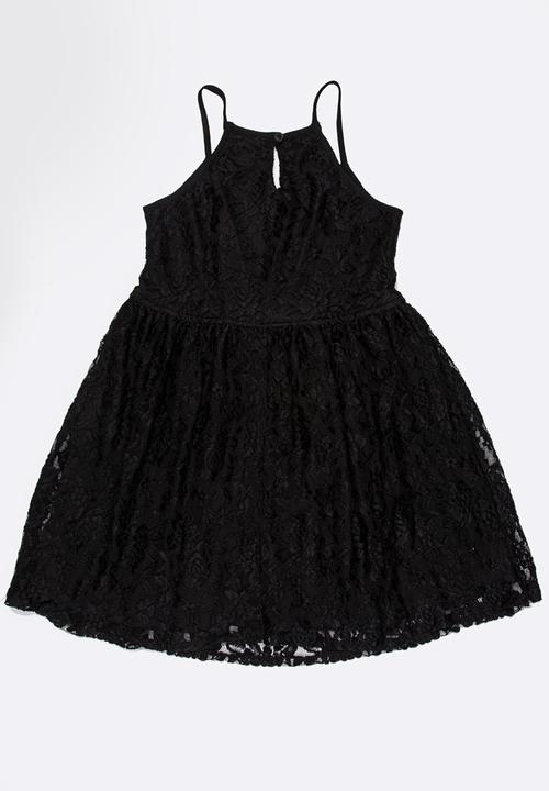 Rebel Republic - Strappy lace dress - black