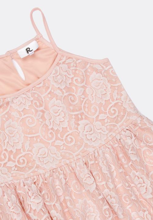 Rebel Republic - Strappy lace dress - pink 