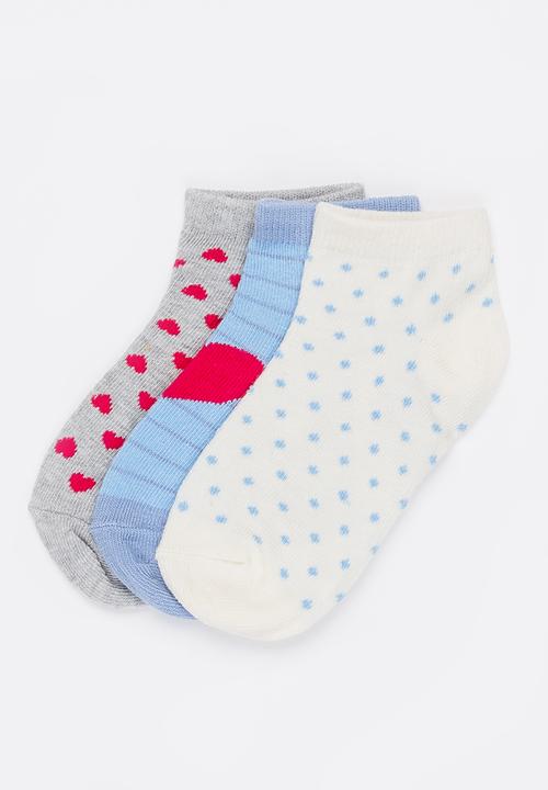 MINOTI - 3 Pack trainer socks - multi-colour