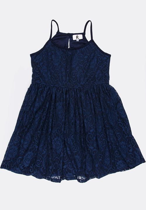 Rebel Republic - Strappy lace dress - navy