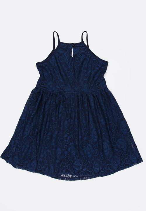 Rebel Republic - Strappy lace dress - navy