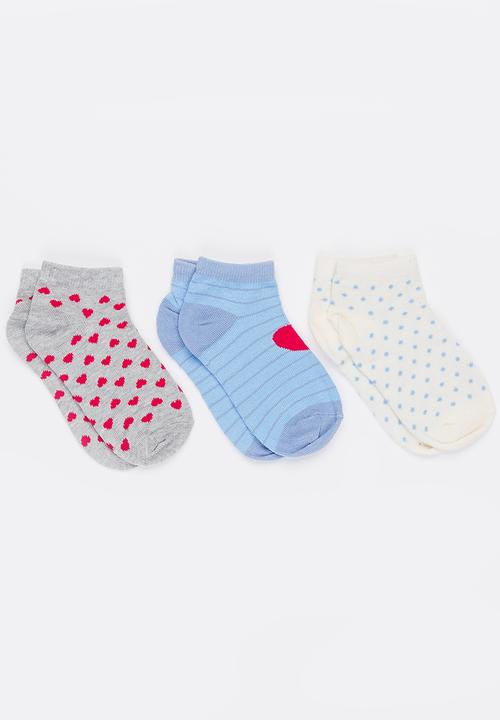 MINOTI - 3 Pack trainer socks - multi-colour
