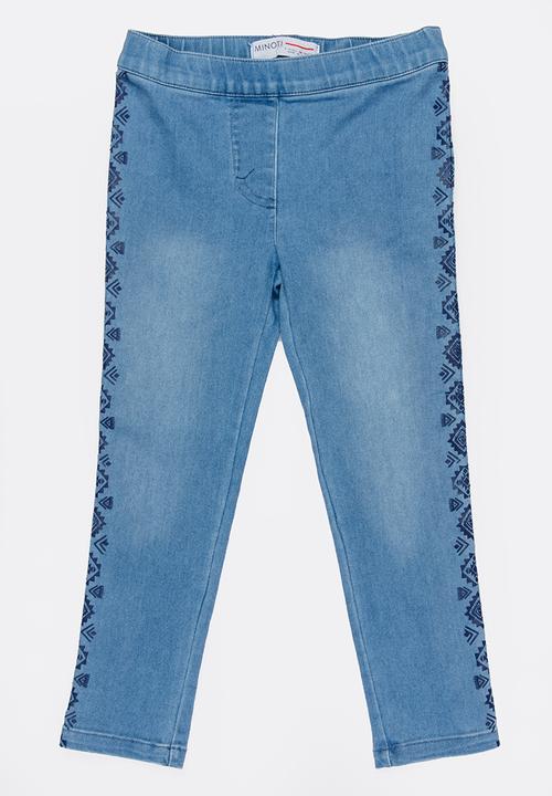 MINOTI - Glasto embroidered jeggings - blue