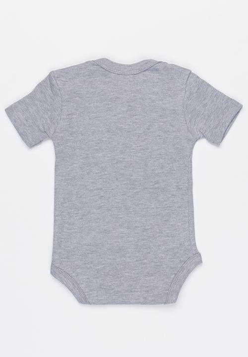 Funky Shop - Slogan baby grow - grey